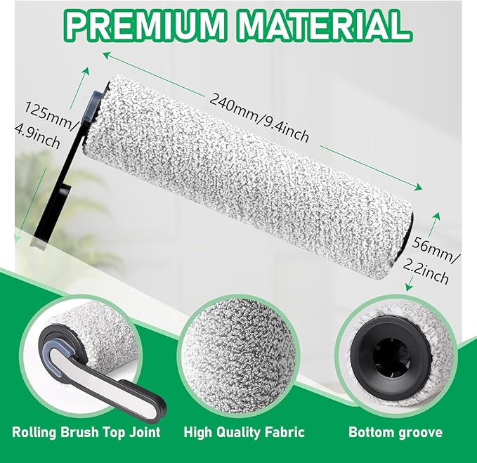Only iFLOOR 5 Breeze Roller Brush Replacement and Vacuum Filter Kit Compatible with Tineco iFloor 5 Breeze Wet Dry Vacuum Replacement Parts,3 Roller Brushes,3 HEPA Filters,1 Cleaner Brush