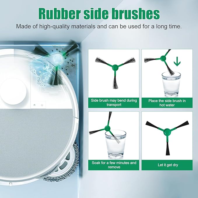 22 Pcs Replacement Parts for iRobot Roomba Plus 505/405 Combo Robot Vacuum Cleaner Accessories Kit, Include 2 Roller Brush, 4 Mop Pads, 3 Hepa Filters, 6 Side Brush, 6 Vacuum Bags