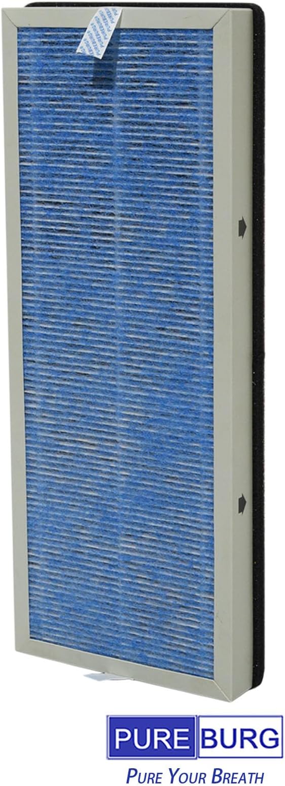 PUREBURG Replacement Filter Set Compatible with Membrane Solutions MS18 Air Purifier,2-Pack H13 HEPA 4-Stage Filtration Activated Carbon Air Clean Dust VOCs Odor
