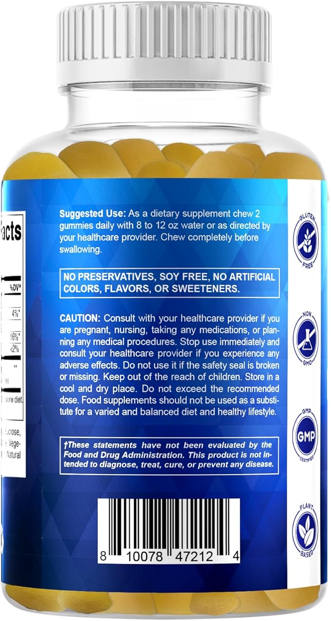 Vitamatic BCAA Gummies - Branch Chain Amino Acid Supplements - Peach Flavor - 600mg per Serving - 60 Vegan Pectin Based Gummies (3 Bottles)