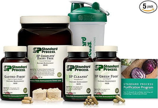 Standard Process Purification Product Kit with SP Complete Dairy Free and Gastro Fiber - 21-Day Detox for Healthy Body Maintenance - Vegan, Gluten-Free & Non-Dairy - 1 Kit
