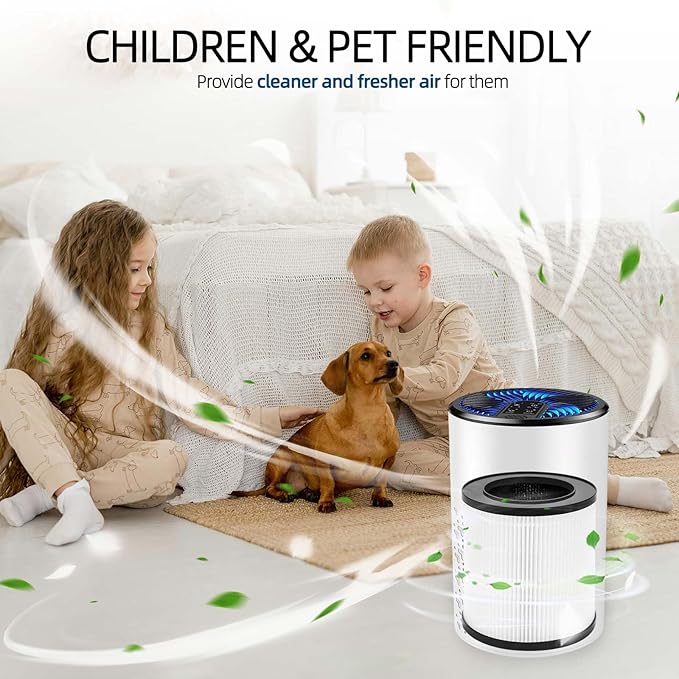 KJ067L Air Purifier Replacement Filter: for MOOKA KJ067L, 3-in-1 High-performance Filter with True Air Filter, Activated Carbon and Pre-filter for Smoke, Dust, Pet Odors, 2 - Pack