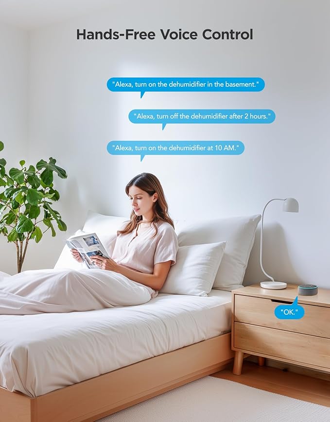 GoveeLife Dehumidifier with Pump for Home 4,500 Sq. Ft. 50 to Max 137 Pint, Drain Hose, Smart Dehumidifier for Basement with Humidity Control, Auto Shut Off/Defrost, 5 Modes, Bedroom, Bathroom, Garage