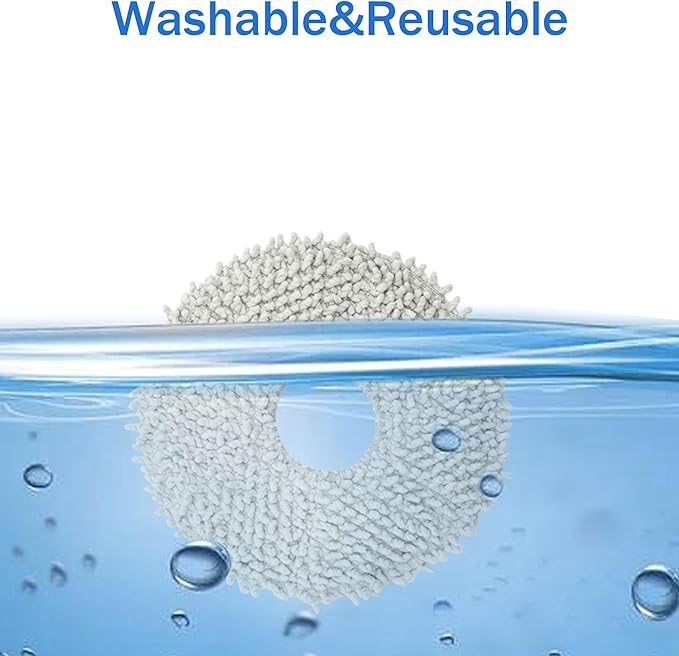 Accessories Kit for ECOVACS DEEBOT T30S / T30S Care / T30S AI Care/Yeedi M12 PRO+ Robot Vacuum Robot Vacuum and Mop, Main Brush, Side Brushes, HEPA Filters, Mop Pads, Dust Bags Replacement Parts