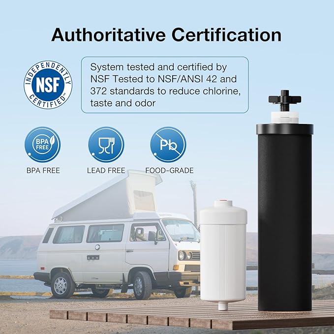 Black Filters Fluoride Combo Pack,Replacement Filters for ProOne® and Berkey® Countertop Gravity Water Filter System(2&2 Pack)