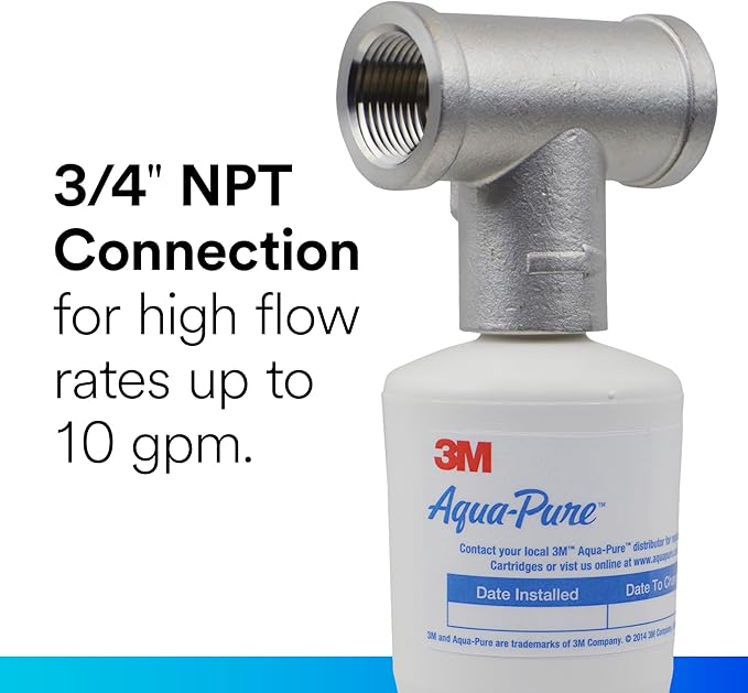 3M Aqua-Pure Whole House Scale Inhibition Inline Water System AP430SS, Prevents Scale Build Up On Hot Water Heaters and Boilers (Pack of 6)