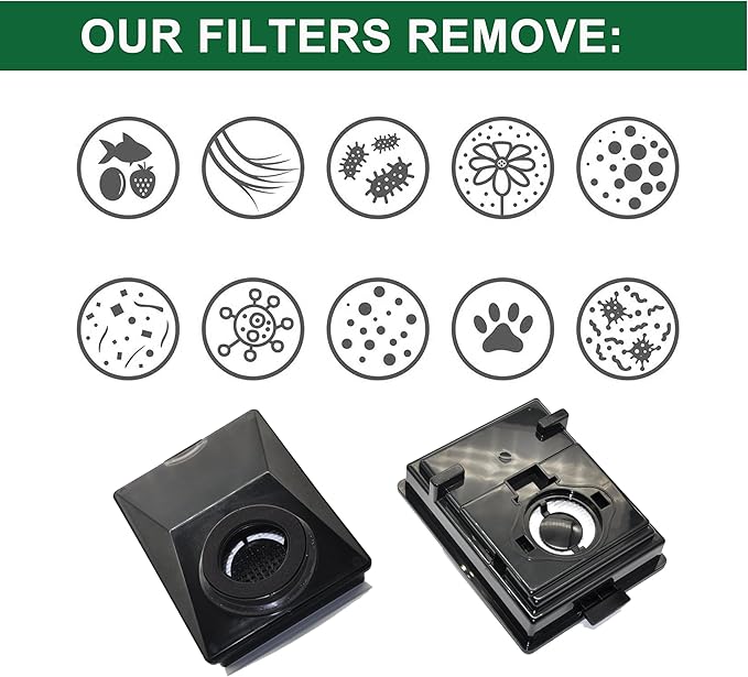 EZ SPARES HEPA Filters Compitable with Rainbow E2 HEPA Style Fits E2-Series,for Part R12179 & R12647B Attachment,Washable and Reusable(2pcs)