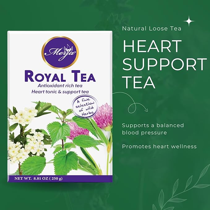 Merja Herbs Royal Tea - Heart Support - 100% Natural & Premium Quality 250gr 8.82 oz