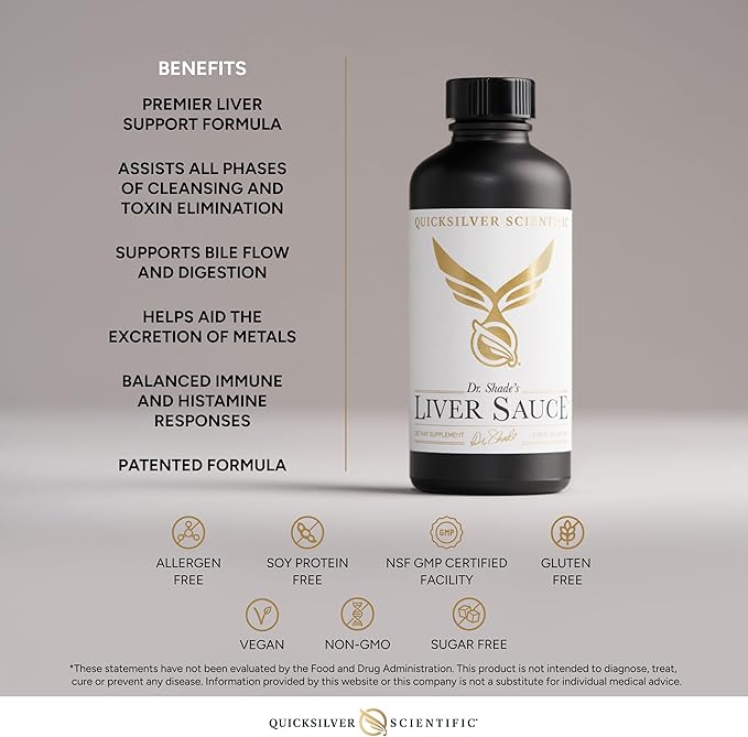 Quicksilver Scientific Liver Sauce - Liposomal Liver Detox with DIM, Quercetin, Lipoic Acid, Milk Thistle and Dandelion Root Supplement - Supports Bile & Toxin Momentum (100 ml / 3.38 oz)