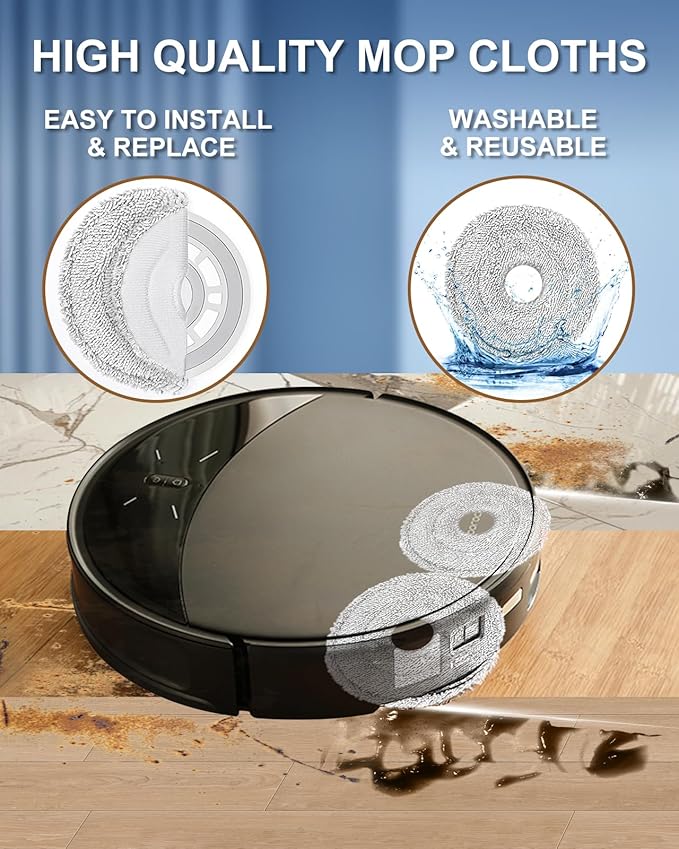 Replacement Parts Kit for Roborock SAROS 10R/ Qrevo CurvX Robot Vacuum - 29pc Maintenance Bundle: 2 Roller Brushes, 6 Side Brushes, 4 Filters, 8 Mop Pads, 6 Dust Bags| OEM Compatible & Precision Fit