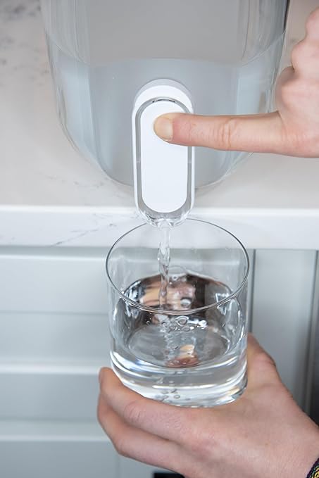 LifeStraw Home – Water Filter Dispenser, 18-Cup, BPA-Free Plastic, Tested to Protect Against Bacteria, Parasites, Microplastics, Lead, Mercury, and a Variety of Chemicals, White