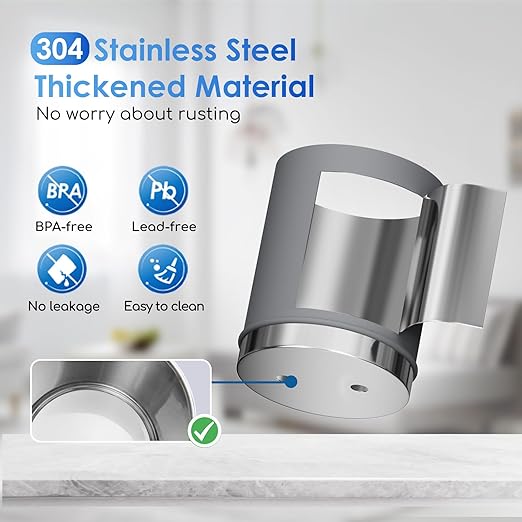 Purewell 3-Stage 0.01μm Ultra-Filtration Gravity Water Filter System, NSF/ANSI 42&372 Certification, 304 Stainless Steel Countertop System with 2 Filters and Stand, Reduce 99% Chlorine, 2.25G, PW-OB