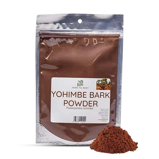 Yohimbe Bark Powder – 4 oz, Wildcrafted Dried Yohimbe Powder Sourced from Africa for Herbal Tea and Traditional Uses