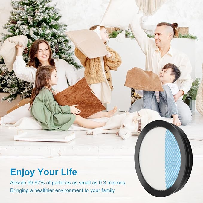 18V ONE + Cordless Pet Stick Vacuum Filter for Ryobi, PCL720, PBLSV716, PBLSV717 Stick Vacuum, Reusable Washable Filters, Compare to Part A32SV720N, 6 Pack