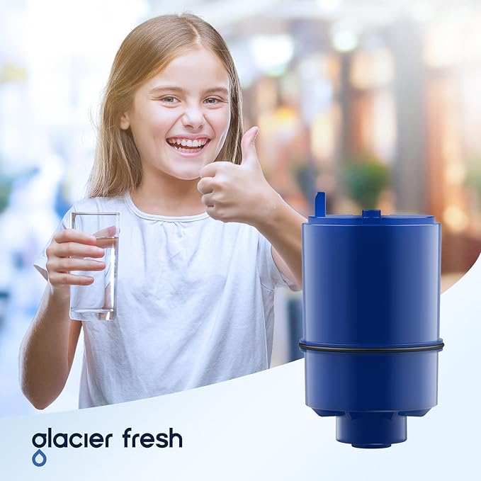 GLACIER FRESH NSF Certified Water Filter - Compatible with PUR® Filters RF9999® and RF-3375 - Replacement Faucet for All PUR® Systems - 6 Pack