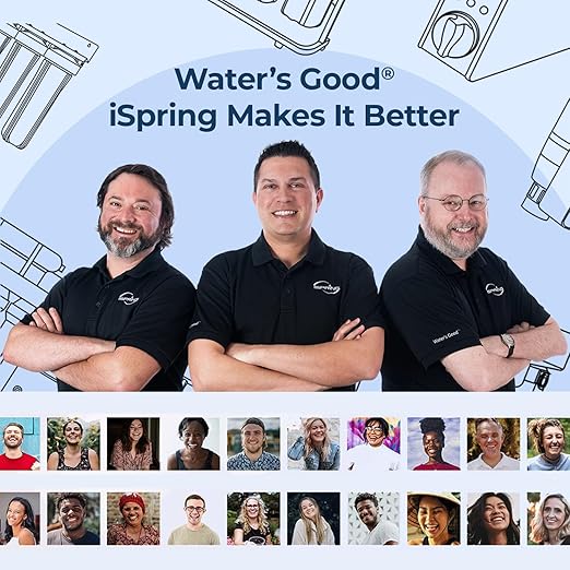 iSpring PFAS Whole House Water Filter System,SGS-Tested to Remove up to 99% PFAS,2-Stage Filtration Reduces Sediment, Chlorine, Chemical, Taste & Odor, 10-Inch Filters,1" Inlet/Outlet Model: WGB21B-PF