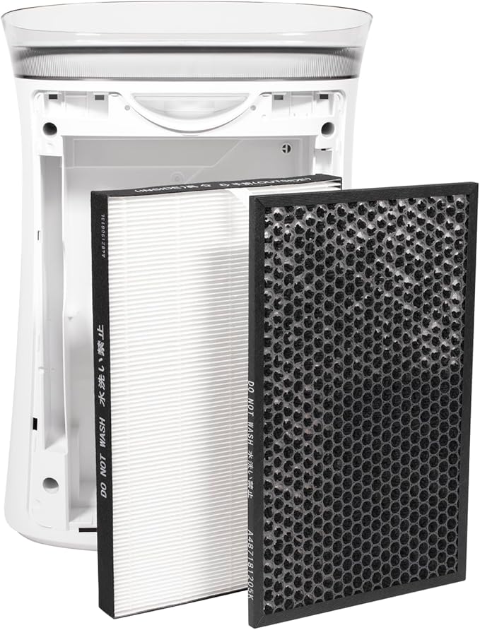 SHARP Air Purifier with Plasmacluster Ion Technology and Triple Filtration, including True HEPA Filter. Covers up to 1,253 sq ft for Medium Rooms, such as Office, for Dust, Smoke, and Pollen. FPK50UW