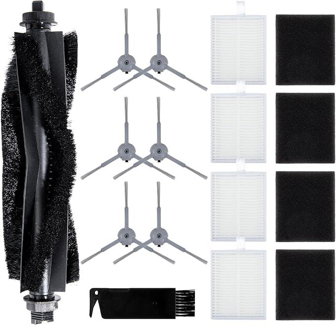 eufy L60 Replacement Parts Compatible with eufy L60 & L50 Series L60 SES/L50 SES Robot Vacuums L50 Replacement Parts Accessories Kit Brush, Filter Combo