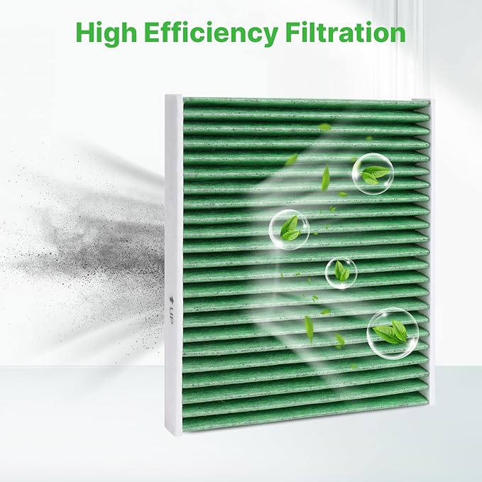 2-Pcs Cabin Air Filter Air Condition with Activated Carbon for Jeep Gladiator 20-2025 2026, Wrangler 18-2025 2026 (ONLY FIT 2.0L/3.6L/6.4L) Cabin Filter for 68301863AA Automotive Accessories