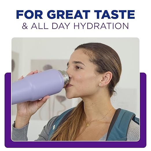 PUR Water Filter Pitcher Slim design 8 Cup capacity with 1 filter, dishwasher safe, faster filtration, water purifier pitcher for cleaner, great tasting water, ideal for compact space, dorm room, Blue