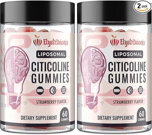 Citicoline Supplement, CDP Choline, Brain Supplement for Memory and Focus | Cognitive Function & Energy Improvement | Citicoline 1000mg Plus Lion's Mane Extract 500mg per Serving (120 Count)