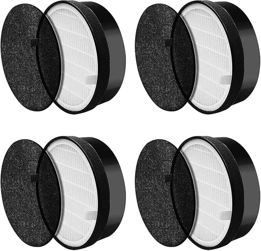 LV-H132 Replacement Filter for LEVOIT Air Purifier Replacement Filter LV-H132-RF, Funmit 3-in-1 H13 True HEPA Filter Replacement, 4 Pack