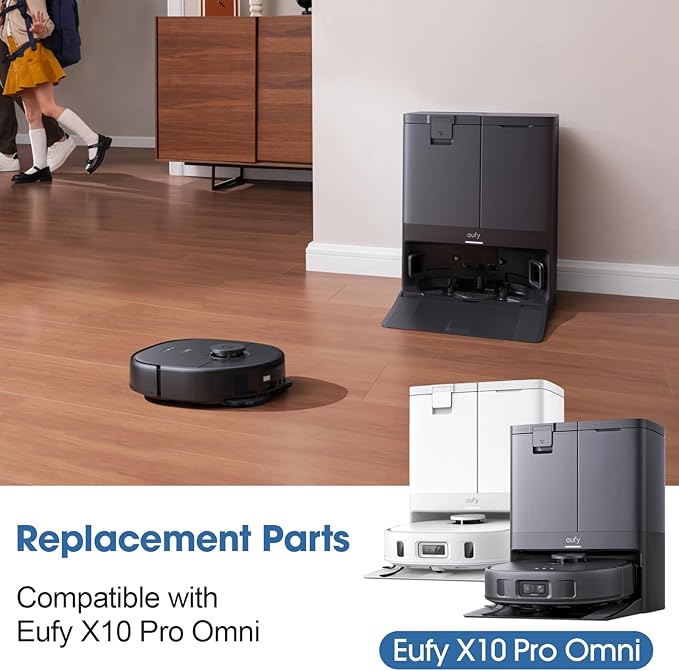 21-Pack X10 Pro Omni Replacement Accessories Kit Compatible with Eufy X10 Pro Omni Robot Vacuum Cleaner Includes Main Brushes, Filters, Dust Bags, Mop Pads, Side Brushes, Cleaning Tools