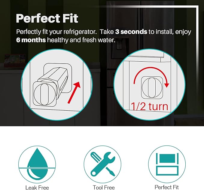ICEPURE PLUS NSF53 DA97-17376B Replacement for Samsung DA97-08006C, HAF-QIN, HAF-QIN/EXP, RF23M8070SG, RF23M8070SR, RF23M8090SG, RF23M8090SR, Refrigerator Water Filter 3PACK
