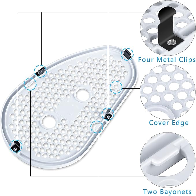 The Replacement Lint Filter and Case Cover, W10828351 Lint Trap Compatible with Whirlpool/Sears/Roper Stackable Washer/Dryer