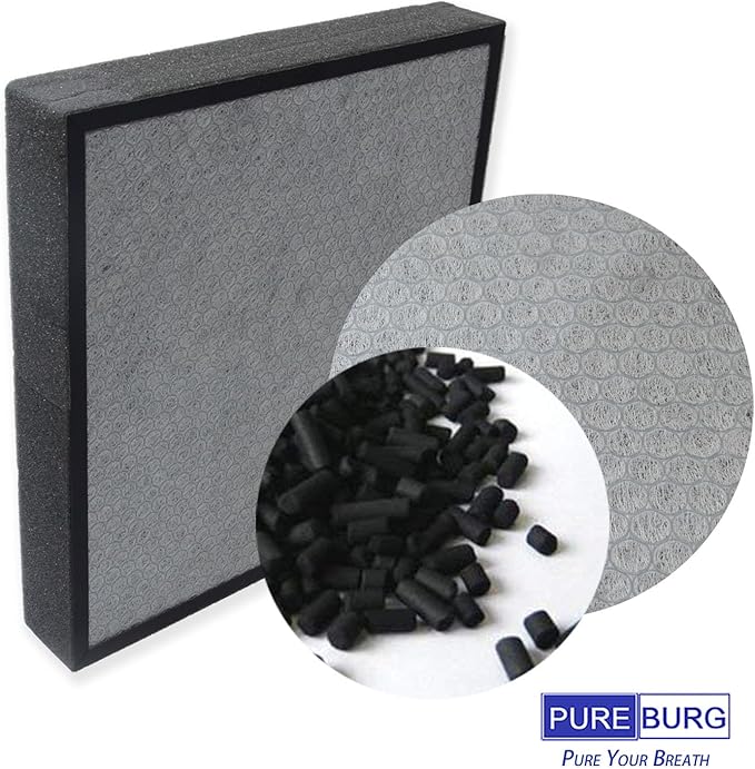 PUREBURG Replacement True HEPA Filter Set Compatible with Alen A350 and A375 Air Purifiers, Part No. BF25A (Also Compatible BF15A),H13 Activated carbon Air Clean Dust VOCs Odor,1+4 Pre-Filters