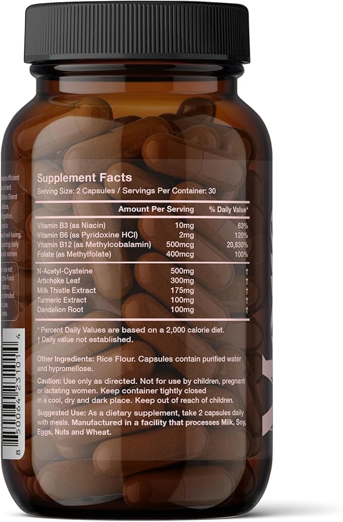 More. Longevity & Wellbeing Liver Support & Cleanse – Potent Extract-Based Formula with Antioxidants and Amino Acids – Liver Health & Digestive Balance – 60 Capsules (Made in USA)