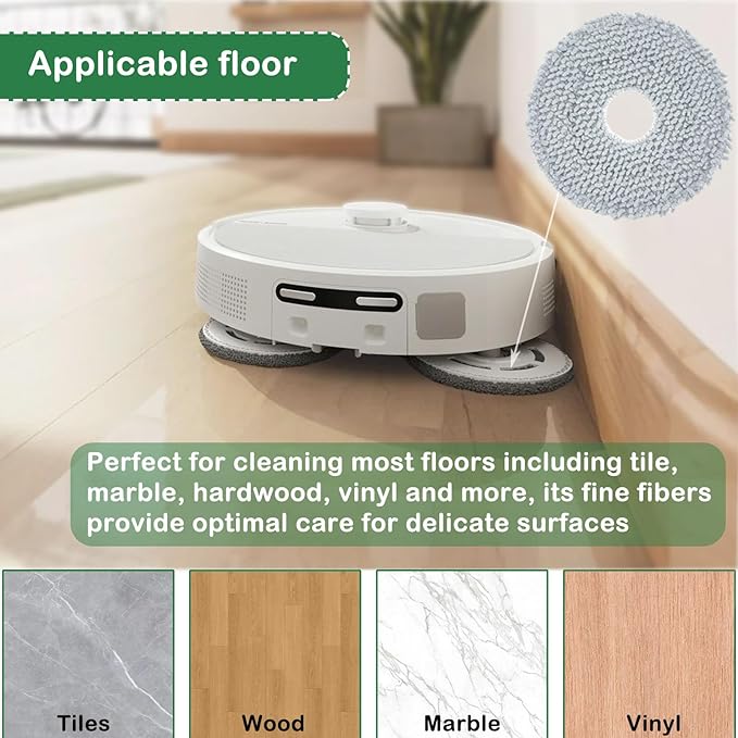 22 Pcs Replacement Parts for iRbot Roomba Plus 405 Combo/505 Combo Robot Vacuum Accessories Kit, Includes 2 Roller Brush,3 HEPA Filters, 4 Mop Pads, 6 Side Brush, 6 Dust Bags