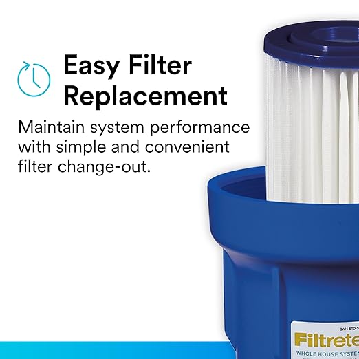 Filtrete Standard Capacity Whole House Pleated Replacement Water Filter 3WH-STDPL-F02, 2 pack, for use with 3WH-STD-S01 System