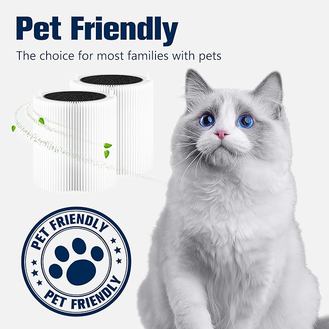 Improvedhand Blue Pure 311 AUTO Filter Replacement for Blue Pure 311 AUTO Air Puri-Fier, H13 True HEPA Filter and Activated Carbon Filter Pack of 2