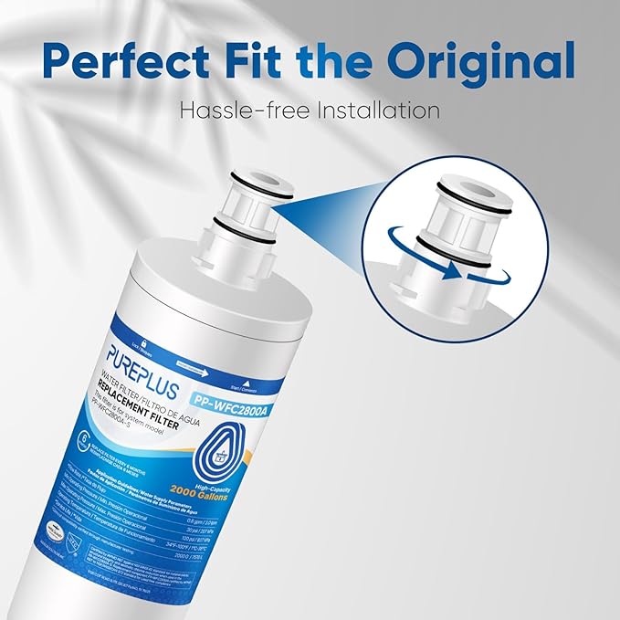 PUREPLUS 3US-AF01 Under Sink Water Filter, Compatible with Standard 3US-AF01, 3US-AS01, AP Easy C-CS-FF, WHCF-SRC, WHCF-SUFC, WHCF-SUF Water Filter, 3 Pack