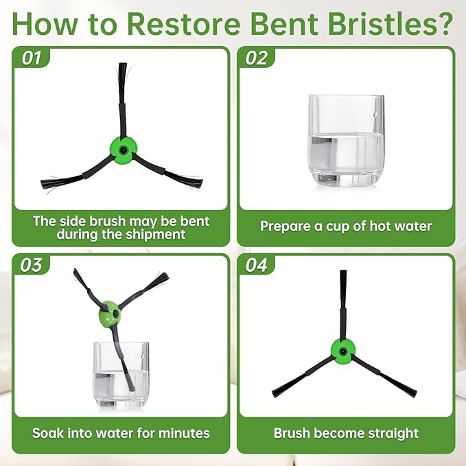 LOVECO 26-Pack Replacement Parts Compatible for iRobot Roomba E I & J Series, i7 i7+ j7 j7+ E5 E6 E7 i8 i6 i5 i4 i3 i2 i1 j8 j6 j5 and Plus Version, 4 Set Main Brush, 8 Filter, 8 Side Brush