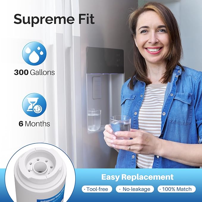 ICEPURE UKF8001 Refrigerator Water Filter Replacement for EveryDrop EDR4RXD1, Whirlpool Filter 4, Maytag UKF8001AXX-200, UKF8001P, 4396395, 469006, Puriclean II, FMM-2, RWF0900A 4PACK