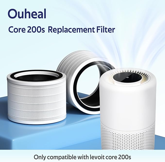 Core 200S Replacement Filter Compatible with LEVOIT Core 200S-P Air Purifier, 3-in-1 Filter, Replace Part #Core 200S-RF,Pack of 1