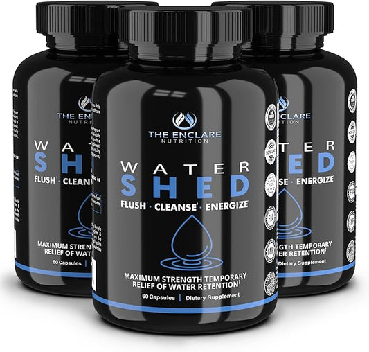 THE ENCLARE NUTRITION|Water Pills Diuretic for Water Retention, Detox, Liver, Kidney, Weight, Swelling/Bloating Relief. Green Tea, Cranberry, Apple Cider Vinegar, Dandelion, Vitamin B6, Chloride (3)