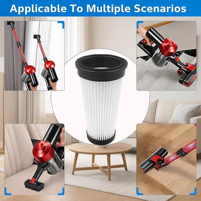4 Pack Vacuum Filters Compatible with iwoly C150 Cordless Vacuum Cleaner, Replacement 4 Hepa Filter