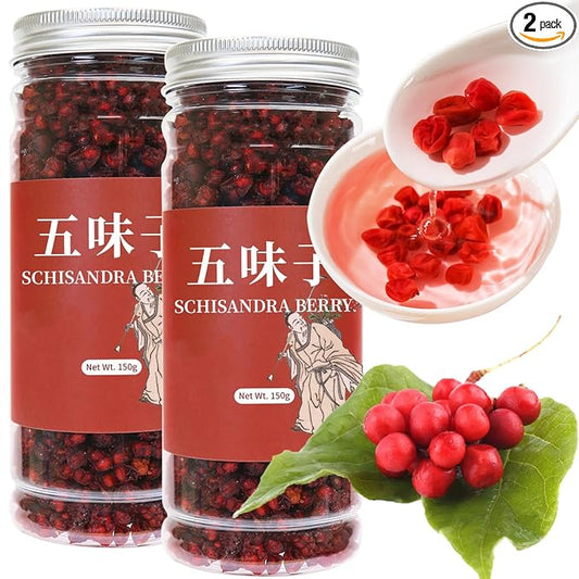 Wanhua Hall Schisandra Berry Dried Schisandra Chinensis 10.6oz/300g Schisandra Berry Tea Natural Wu Wei Zi Caffeine Free 五味子 五味子茶 北五味子