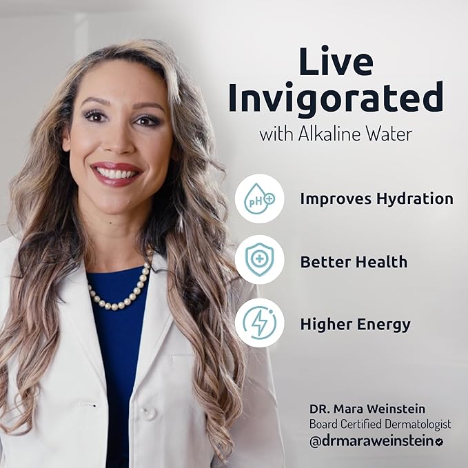 Invigorated Water - pH002 Alkaline Water Filter Cartridge, Replacement Filter for Water Pitchers, Ultrafiltration System, 264 Gallons/Filter Capacity (3 Pack)