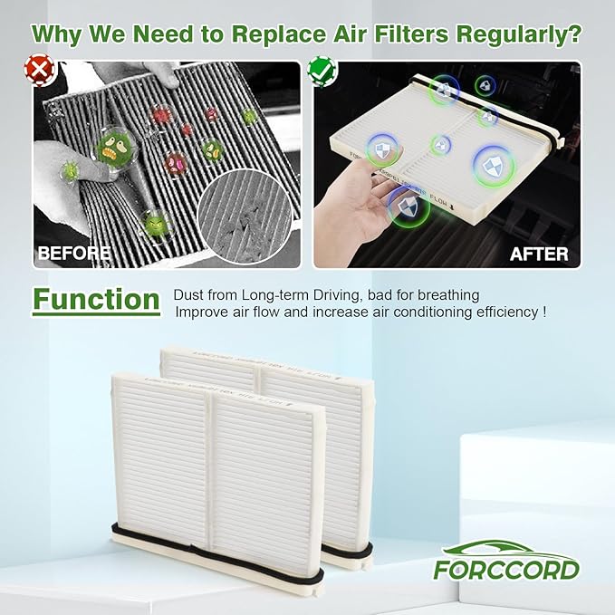 2-Pack Cabin Air Filter Fits for Mazda CX-90 (2024 2025 2026), CX-70 (2025-2026) Activated Carbon Cabin Filter Replacement KR9P-61-J6X Car Accessories