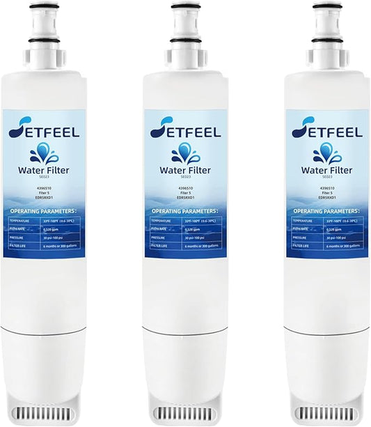4396508 Water Filter Replacement For Whirl-pool EDR5RXD1, Kenmore Refrigerator Water Filter 9085 Fit 9010 4396510 4392857 4396547 46-9010 NLC240V WF-NLC240V, EveryDrop Filter 5 Replacement 3 Pack
