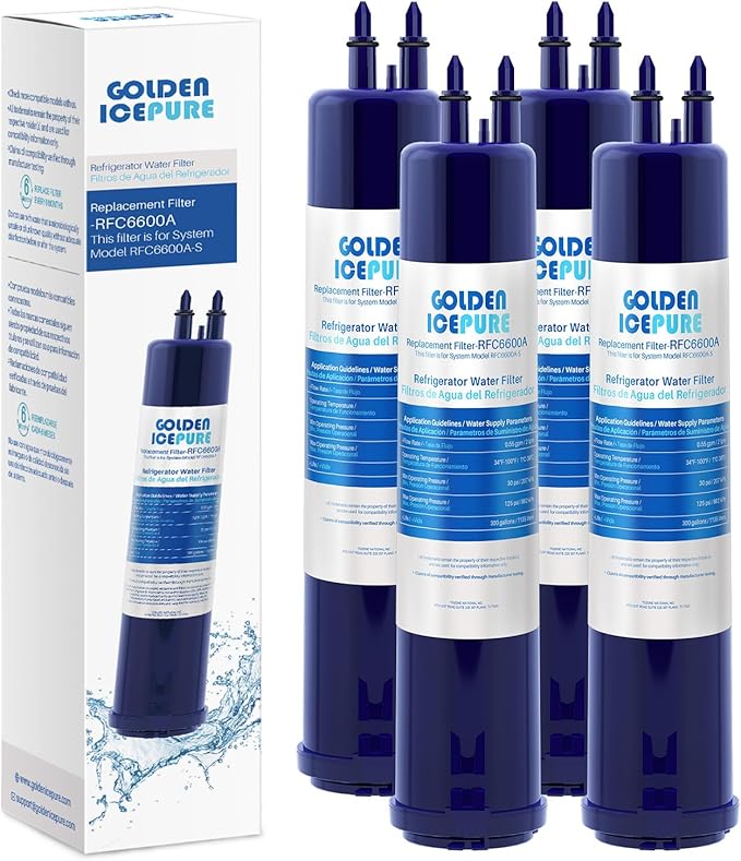 GOLDEN ICEPURE Replacement for EDR3RXD1, Kenmore 46-9083, 46-9030, Everydrop Filter 3, 4396841 4396710, Refrigerator Water Filter 4 Pack