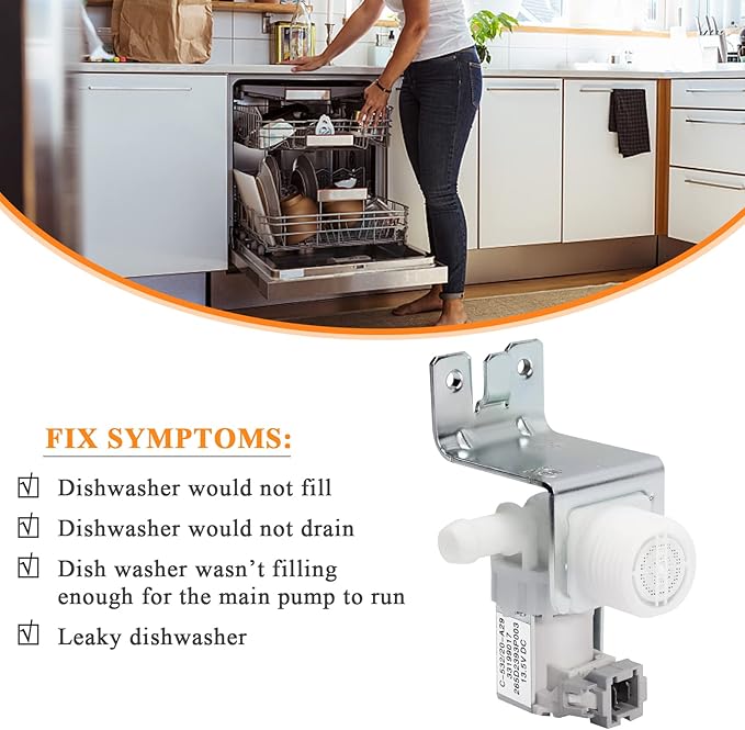 WD15X24213 WD15X22999 WD15X26140 Dishwasher Valve by Blutoget -Compatible for GE Dishwasher-Replaces 4547181 AP6286892 PS12342758 EAP12342758 WD15X20119 WD15X21340