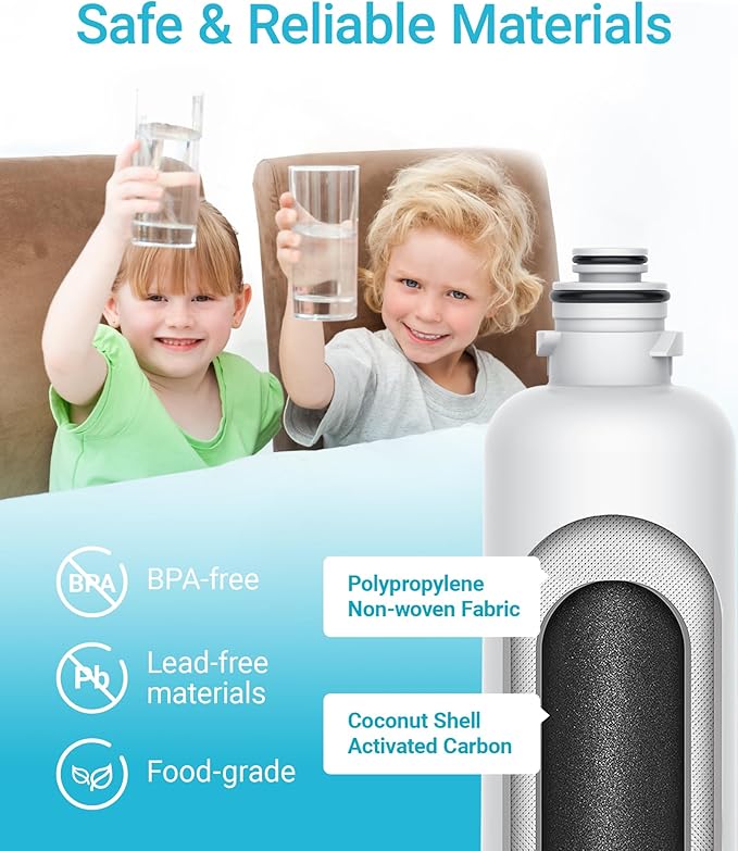 AQUA CREST 11032531 Replacement for Bosch® UltraClarity® Pro BORPLFTR50, 12033030 Refrigerator Water Filter, Compatible with 11025825, 12028325, BORPLFTR55, REPLFTR50, B36CT80SNS, WFC100MF, 1 Pack