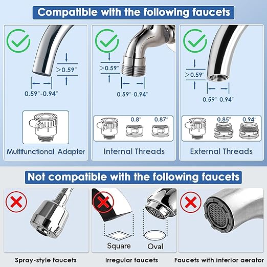 Faucet Water Filter for Sink, Mechanical Switch Button,350 Gallon Water Purifier for Sink, NSF Certified to Reduces Chlorine and Bad Taste with One Replacement, T5-Black.