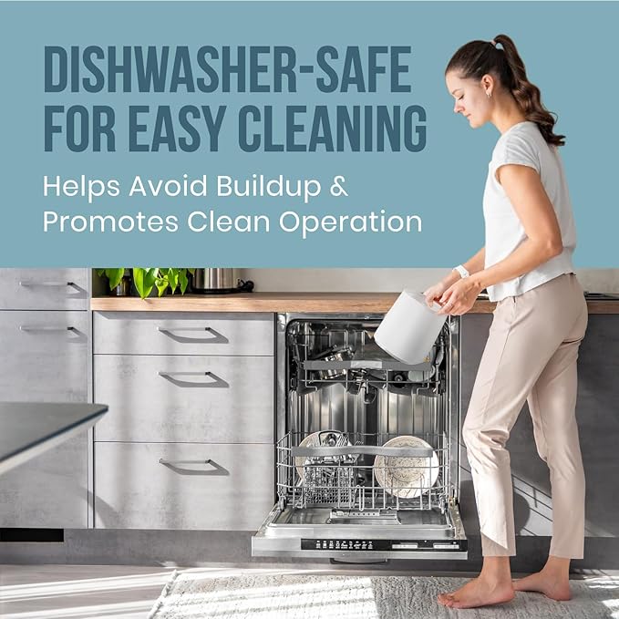 Fontaines Luxury Top-Fill Cool Mist Humidifier - 360° Ultra-Fine Spray, Whisper-Quiet Operation, Dishwasher-Safe Tank, Nightlight & Auto Shut-Off, Easy to Clean for Home, Bedroom, Baby Nursery