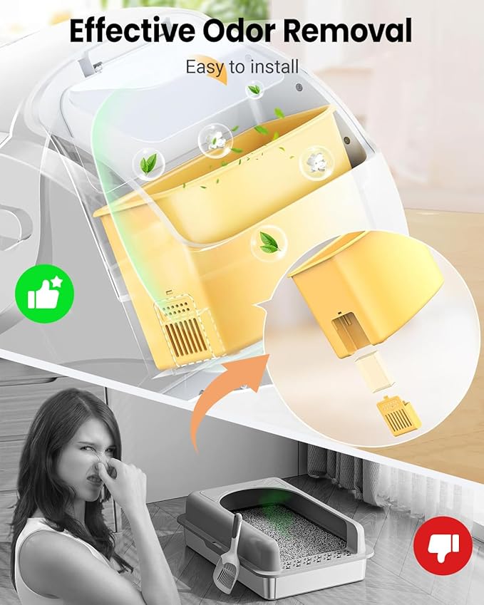 10 Packs Cat Litter Deodorizer Compatible with Meowant Self-Cleaning Cat Litter Box, Pet Deodorizer Odor Eliminator, Cat Litter Odor Control,Odor Removing Gel Suitable for MW-SC01/MW-SC02/LB02